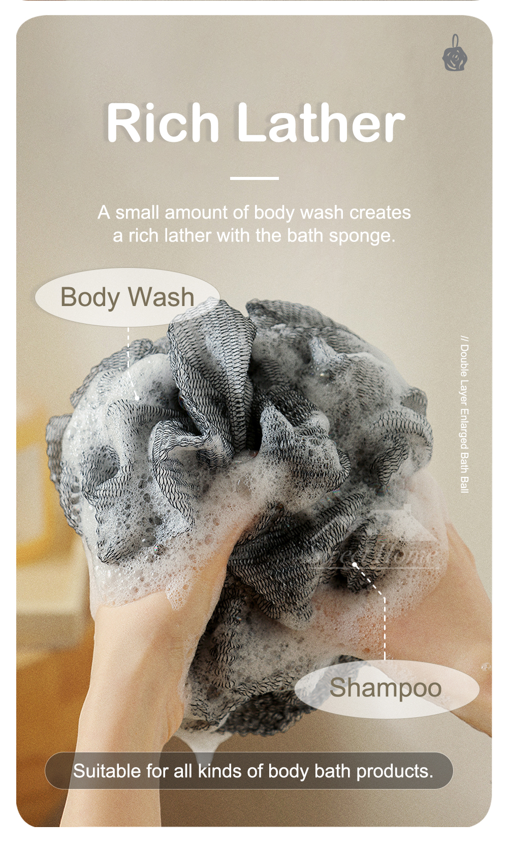 Double Layer Enlarged Bath Ball-2